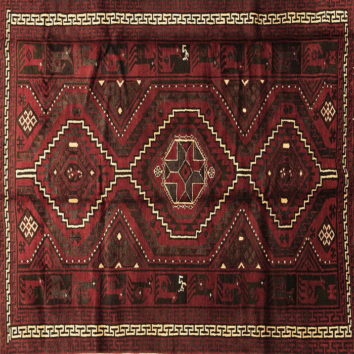 Square Southwestern Brown Country Rug, tr650brn
