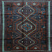 Square Southwestern Light Blue Country Rug, tr650lblu