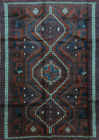 Southwestern Light Blue Country Rug, tr650lblu