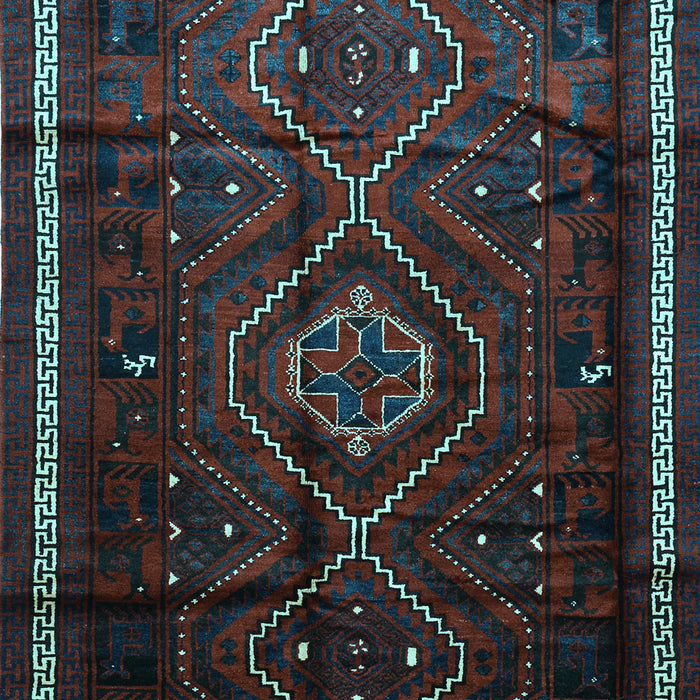 Southwestern Light Blue Country Rug, tr650lblu