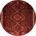 Machine Washable Southwestern Orange Country Area Rugs, wshtr650org