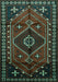 Machine Washable Persian Turquoise Traditional Area Rugs, wshtr651turq