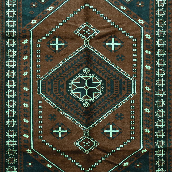Machine Washable Persian Turquoise Traditional Area Rugs, wshtr651turq