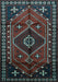 Machine Washable Persian Light Blue Traditional Rug, wshtr651lblu