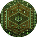 Machine Washable Persian Green Traditional Area Rugs, wshtr651grn