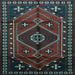 Square Persian Light Blue Traditional Rug, tr651lblu