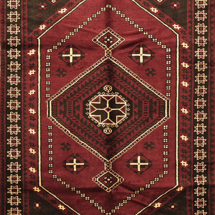 Machine Washable Persian Brown Traditional Rug, wshtr651brn