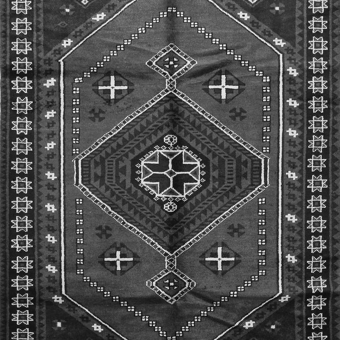 Serging Thickness of Machine Washable Persian Gray Traditional Rug, wshtr651gry