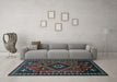 Machine Washable Persian Light Blue Traditional Rug in a Living Room, wshtr651lblu