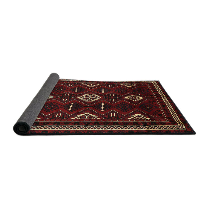 Sideview of Traditional Cranberry Red Southwestern Rug, tr652