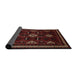 Sideview of Traditional Cranberry Red Southwestern Rug, tr652