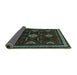 Sideview of Southwestern Turquoise Country Rug, tr652turq