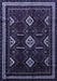 Southwestern Blue Country Rug, tr652blu