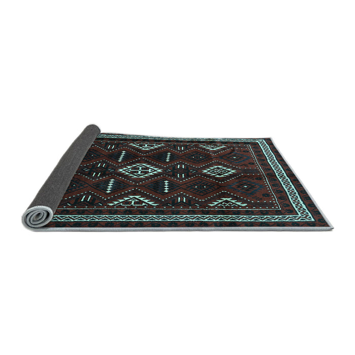 Sideview of Southwestern Light Blue Country Rug, tr652lblu