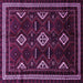Square Southwestern Purple Country Rug, tr652pur