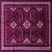 Square Southwestern Pink Country Rug, tr652pnk