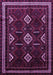 Machine Washable Southwestern Purple Country Area Rugs, wshtr652pur