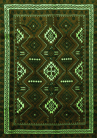 Southwestern Green Country Rug, tr652grn