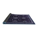 Sideview of Southwestern Blue Country Rug, tr652blu