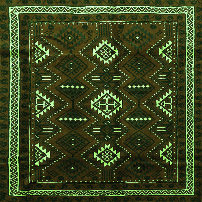 Serging Thickness of Southwestern Green Country Rug, tr652grn