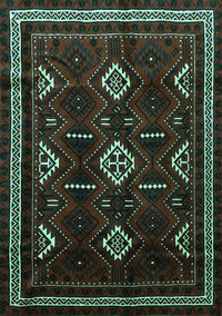 Southwestern Turquoise Country Rug, tr652turq