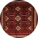 Square Southwestern Orange Country Rug, tr652org