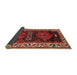 Sideview of Traditional Dark Gold Brown Persian Rug, tr653