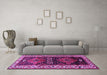 Machine Washable Persian Purple Traditional Area Rugs in a Living Room, wshtr653pur