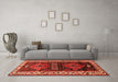 Machine Washable Persian Orange Traditional Area Rugs in a Living Room, wshtr653org