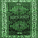 Square Persian Emerald Green Traditional Rug, tr653emgrn
