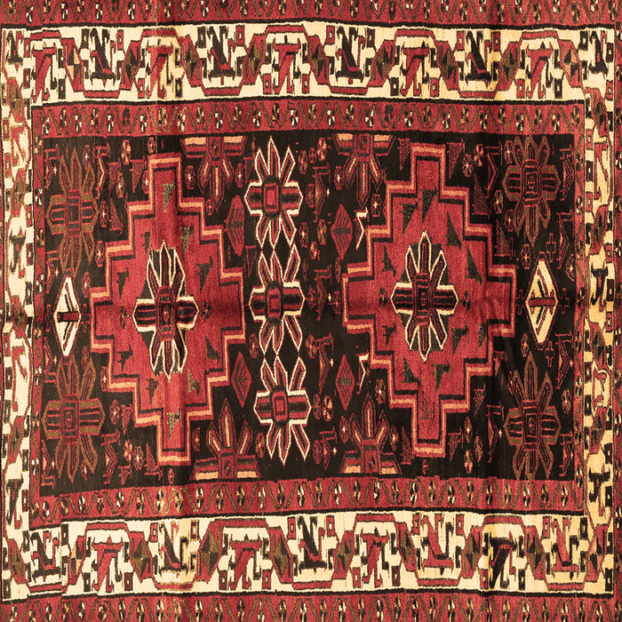 Square Machine Washable Persian Brown Traditional Rug, wshtr653brn