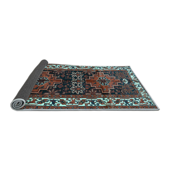 Sideview of Persian Light Blue Traditional Rug, tr653lblu