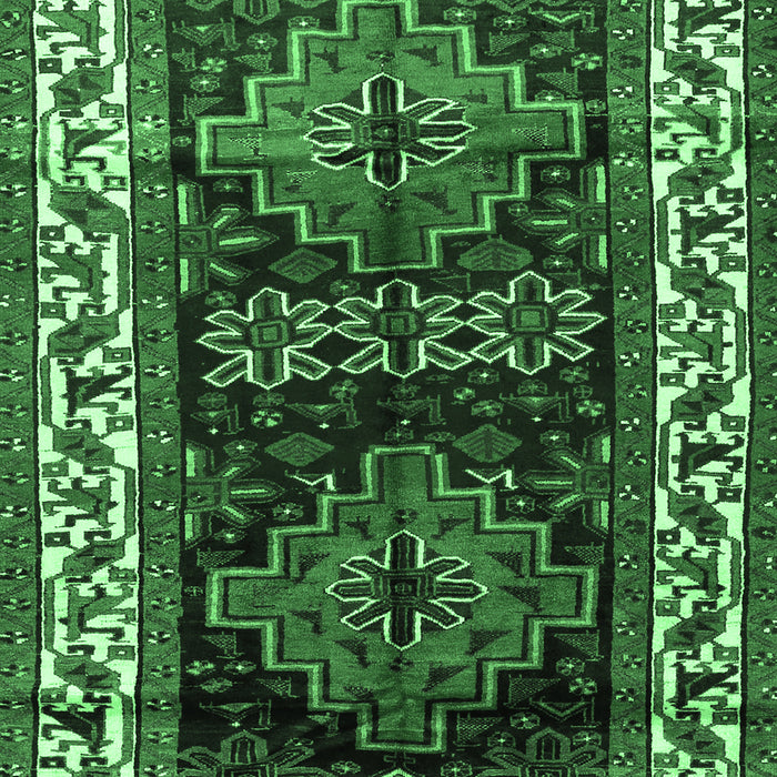 Machine Washable Persian Emerald Green Traditional Area Rugs, wshtr653emgrn