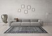 Machine Washable Persian Gray Traditional Rug in a Living Room,, wshtr654gry