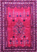 Machine Washable Persian Pink Traditional Rug, wshtr654pnk