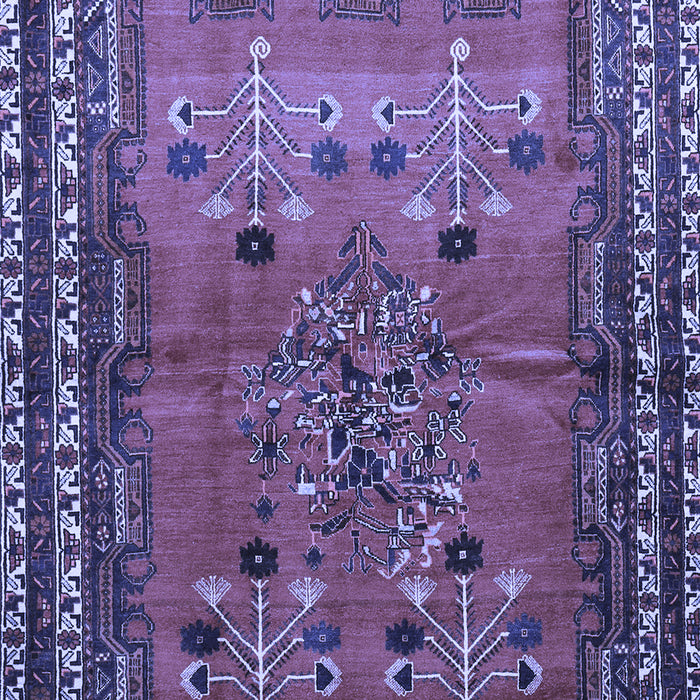 Machine Washable Persian Blue Traditional Rug, wshtr654blu