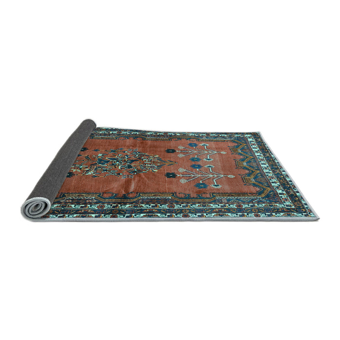 Sideview of Persian Light Blue Traditional Rug, tr654lblu