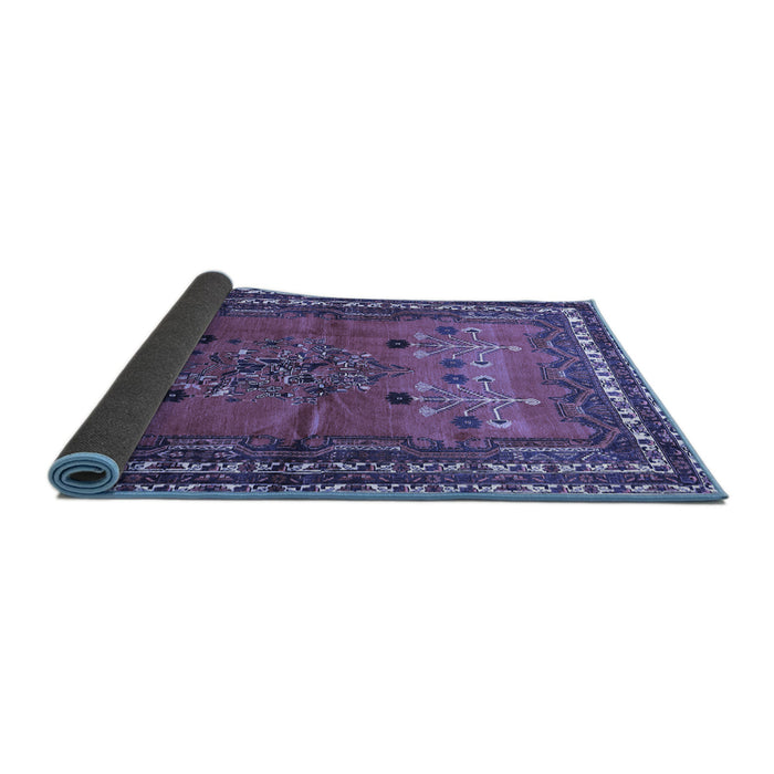 Sideview of Persian Blue Traditional Rug, tr654blu