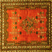 Square Persian Yellow Traditional Rug, tr654yw