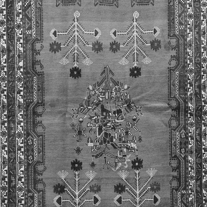 Serging Thickness of Machine Washable Persian Gray Traditional Rug, wshtr654gry