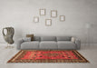 Machine Washable Persian Brown Traditional Rug in a Living Room,, wshtr654brn