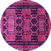 Round Persian Pink Traditional Rug, tr655pnk