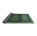 Sideview of Persian Turquoise Traditional Rug, tr655turq