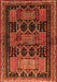 Serging Thickness of Machine Washable Persian Orange Traditional Area Rugs, wshtr655org