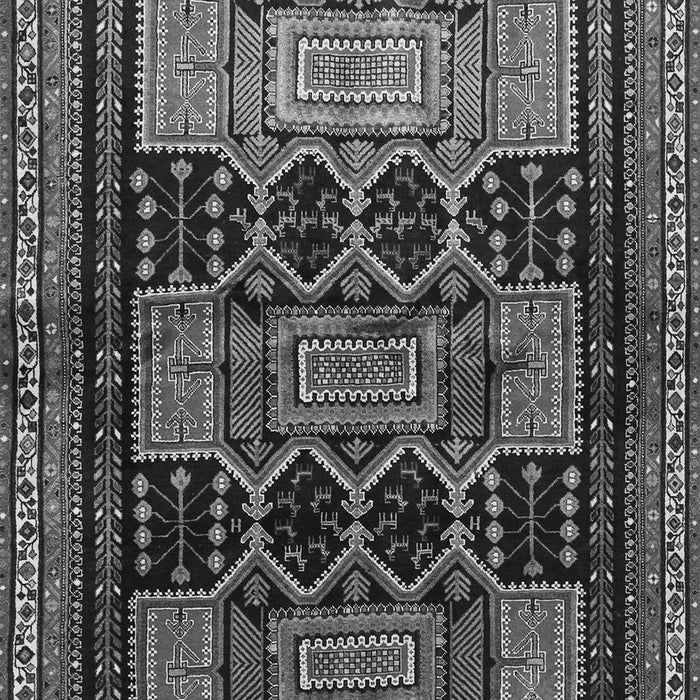 Serging Thickness of Machine Washable Persian Gray Traditional Rug, wshtr655gry