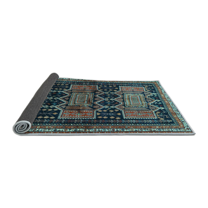 Sideview of Persian Light Blue Traditional Rug, tr655lblu