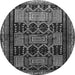 Square Persian Gray Traditional Rug, tr655gry