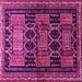 Square Persian Pink Traditional Rug, tr655pnk