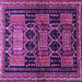 Square Persian Purple Traditional Rug, tr655pur