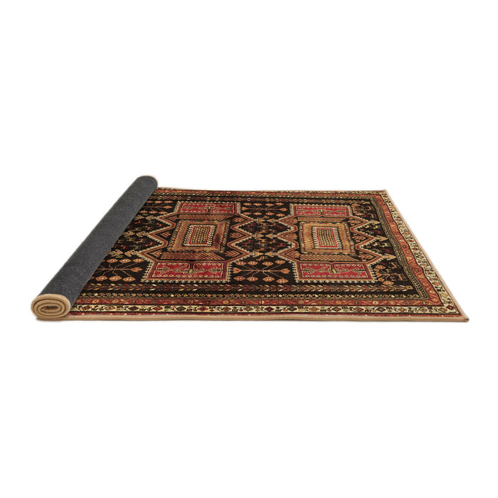 Sideview of Persian Brown Traditional Rug, tr655brn